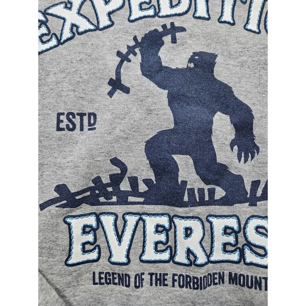 Vintage Disney Parks Sweatshirt Mens M Gray Expedition Everest Forbidden Kingdom